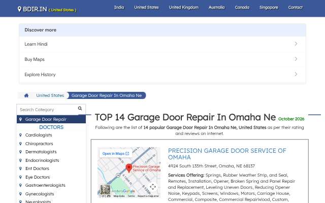 Page cited for Midtown Doors & Services