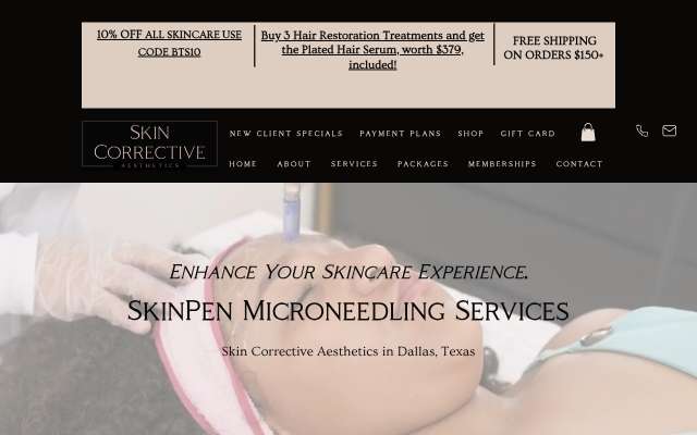 Skin Corrective Aesthetics's page as the assistant saw it