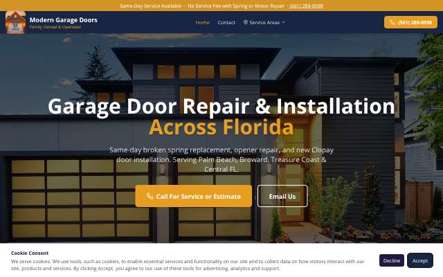 Page cited for Modern Garage Doors