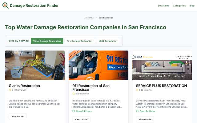 Reactic Restoration's page as the assistant saw it