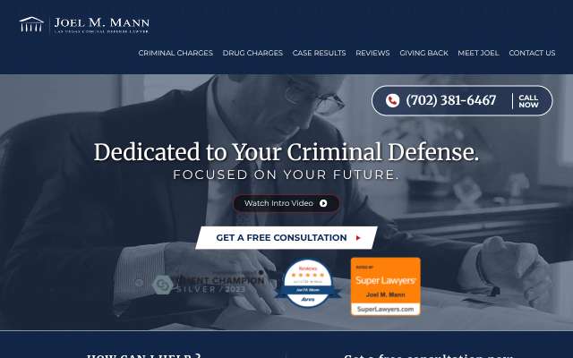 Joel M. Mann, Las Vegas Criminal Defense Lawyer's page as the assistant saw it
