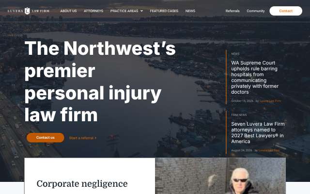 Luvera Law Firm's page as the assistant saw it