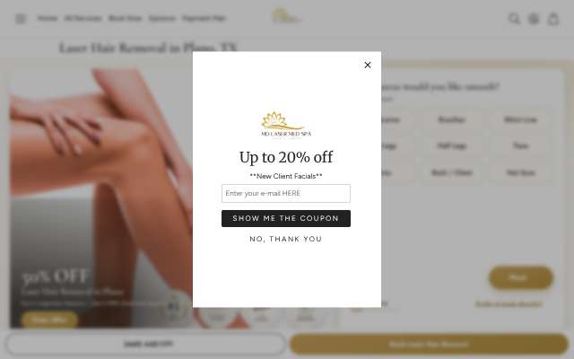 Page cited for MD Laser Med Spa