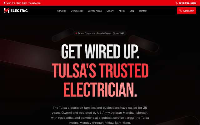 M Electric's page as the assistant saw it