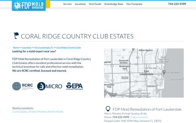 Page cited for FDP Mold Remediation