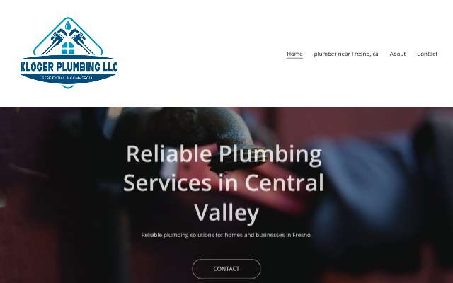 Kloger Plumbing's page as the assistant saw it