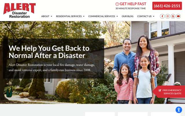 Page cited for Alert Disaster Restoration