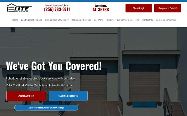 Page cited for Elite Door Service, LLC