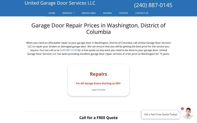 Page cited for United Garage Door Services LLC
