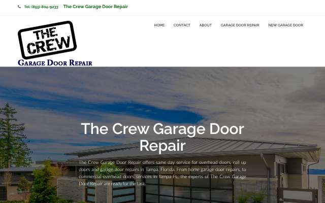The Crew Garage Door Repair's page as the assistant saw it
