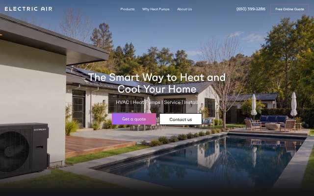 Electric Air's page as the assistant saw it