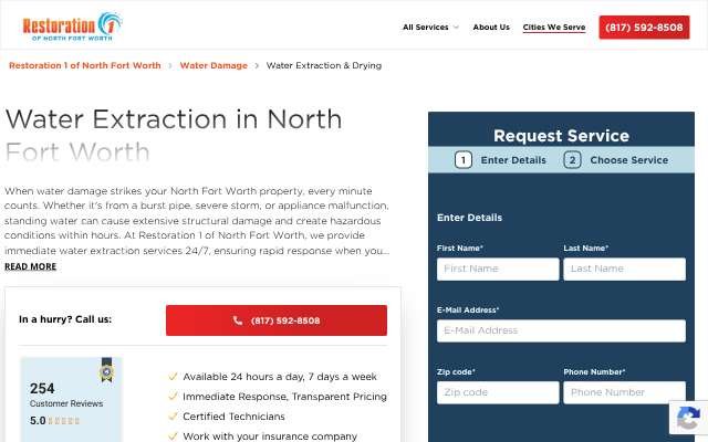 Restoration 1 of North Fort Worth's page as the assistant saw it