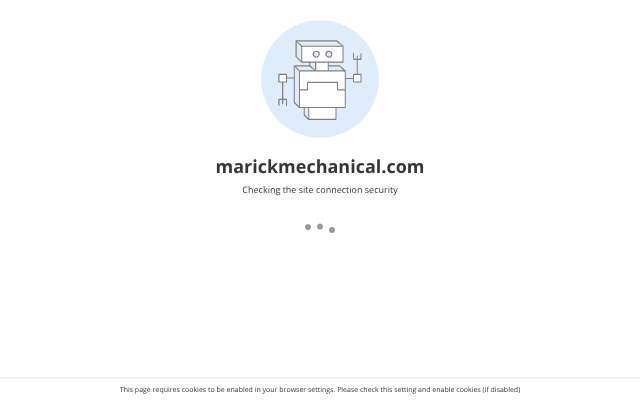 Marick Mechanical's page as the assistant saw it