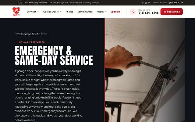 Page cited for Trusty Garage Repair