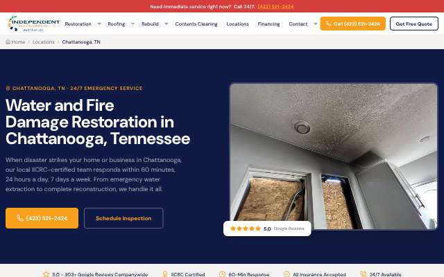 Page cited for Independent Restoration Services