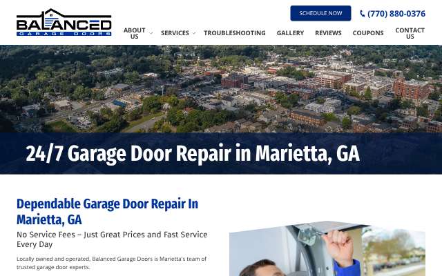 Balanced Garage Doors's page as the assistant saw it