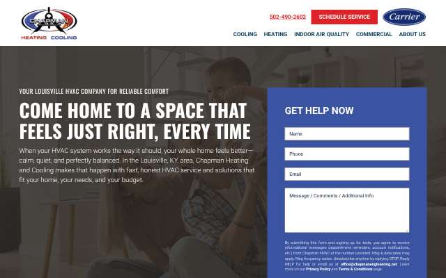 Page cited for Chapman Heating and Cooling