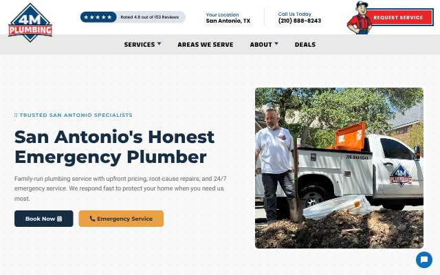 4M Plumbing Services's page as the assistant saw it