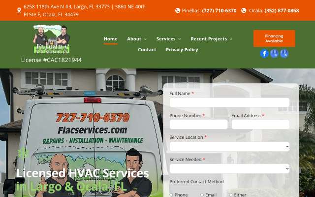 Florida AC Services's page as the assistant saw it