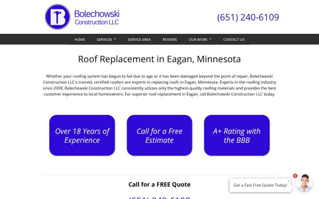 Bolechowski Construction's page as the assistant saw it