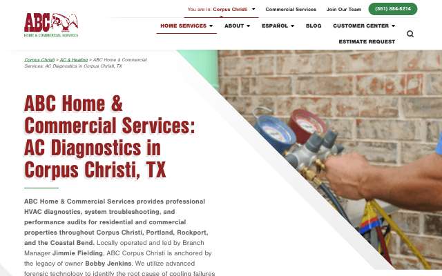 ABC Home & Commercial Services's page as the assistant saw it