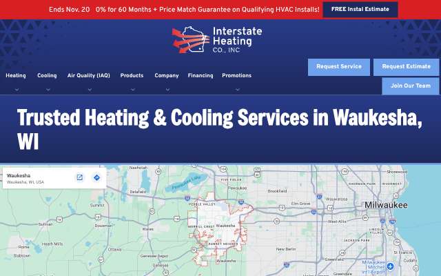 Interstate Heating Co.'s page as the assistant saw it