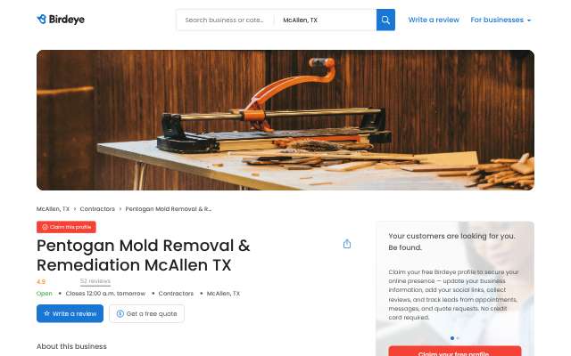 Page cited for Pentogan Mold Removal & Remediation McAllen TX