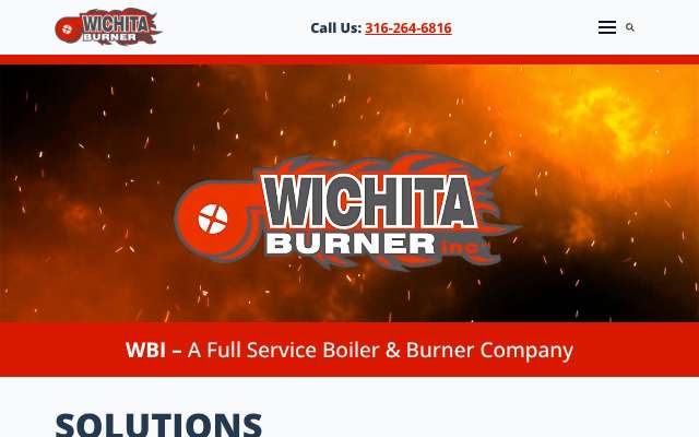 Wichita Burner Inc's page as the assistant saw it