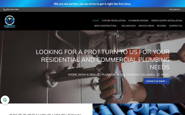 Perfecto Plumbing & Gas LLC's page as the assistant saw it