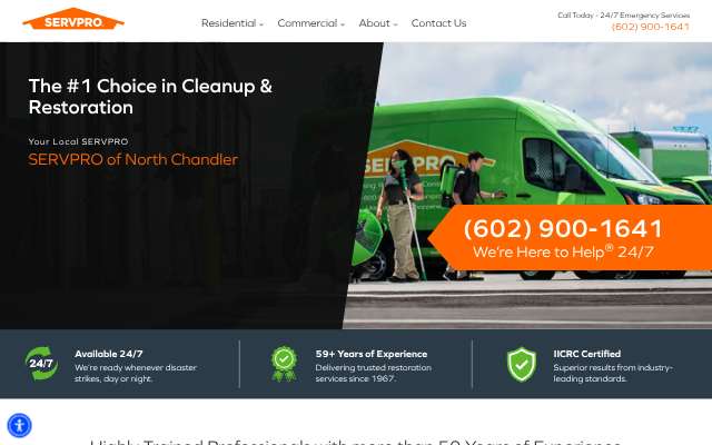 Page cited for SERVPRO of North Chandler