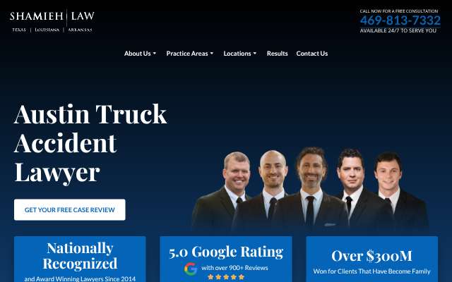 Shamieh Law's page as the assistant saw it
