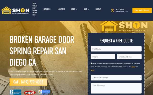 Page cited for Shon Garage Doors