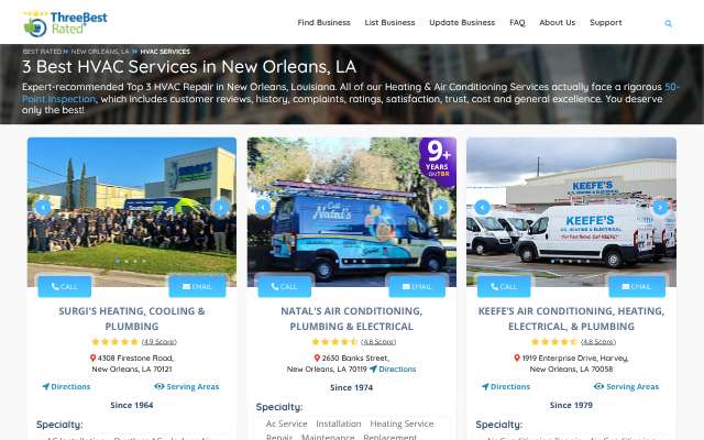 Natal's Air Conditioning, Plumbing & Electrical's page as the assistant saw it