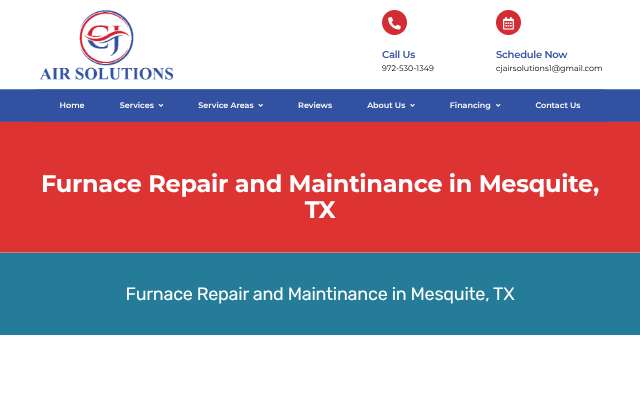 CJ Air Solutions's page as the assistant saw it