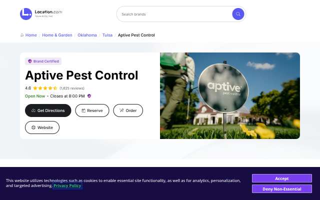 Page cited for Aptive Pest Control (Tulsa)
