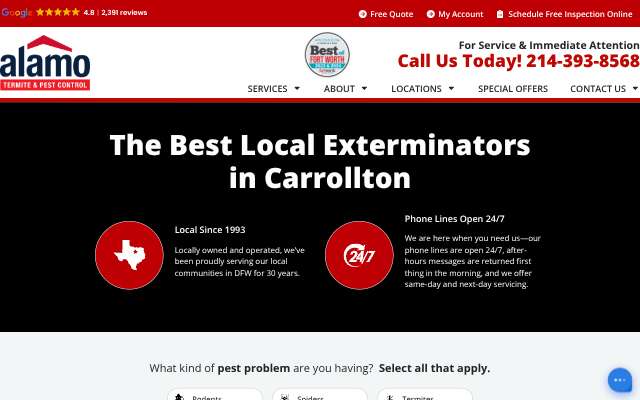 Page cited for Alamo Termite & Pest Control