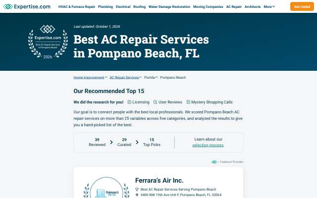 GMC Air Conditioning Services, LLC's page as the assistant saw it