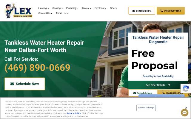 Lex Air Conditioning and Heating's page as the assistant saw it