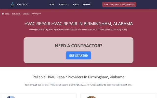 Airloc's page as the assistant saw it