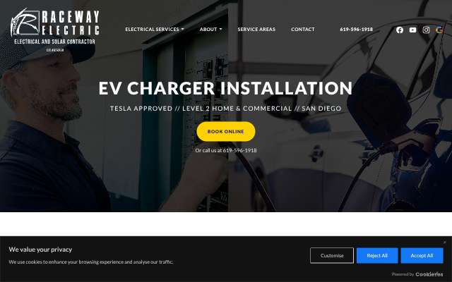 Page cited for Raceway Electric & Solar