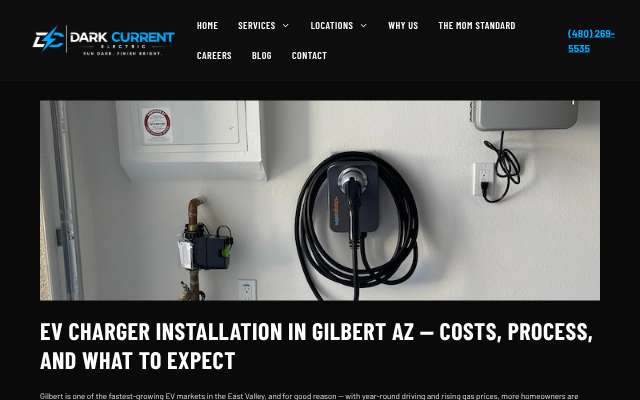 Dark Current Electric's page as the assistant saw it