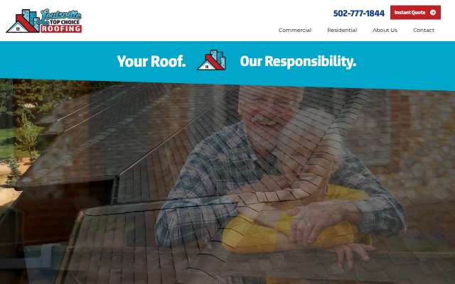 Louisville Top Choice Roofing's page as the assistant saw it