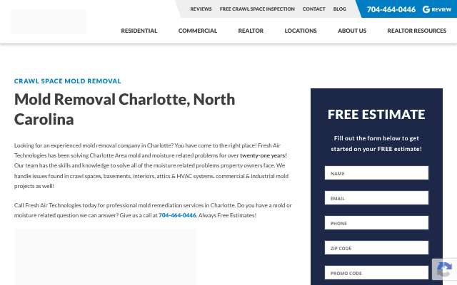 The Fresh Air Companies's page as the assistant saw it