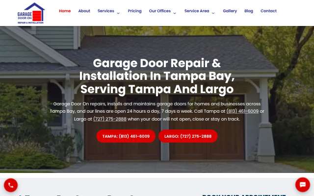 Garage Door On's page as the assistant saw it