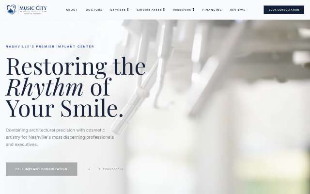 Music City Smile Institute's page as the assistant saw it