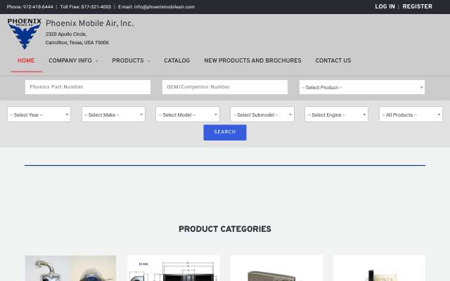 Phoenix Mobile Air's page as the assistant saw it