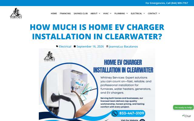 Whitney Services's page as the assistant saw it
