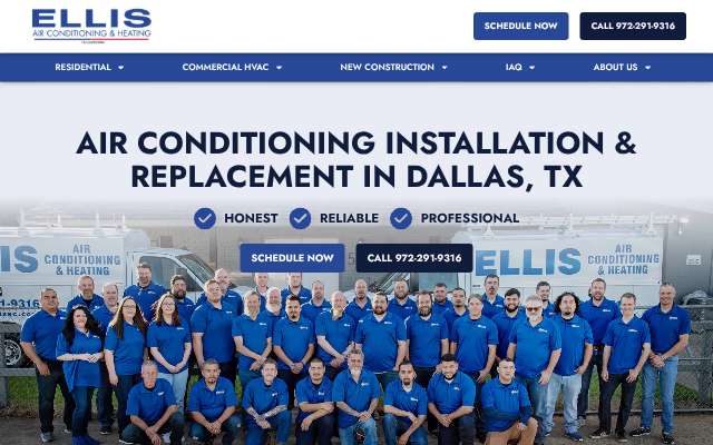 Ellis AC & Furnace Repair's page as the assistant saw it