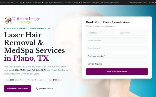 Page cited for Ultimate Image MedSpa (West Plano)