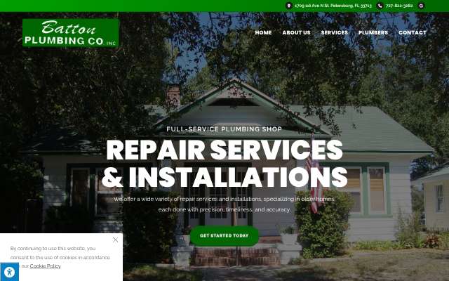 Batton Plumbing Co Inc's page as the assistant saw it
